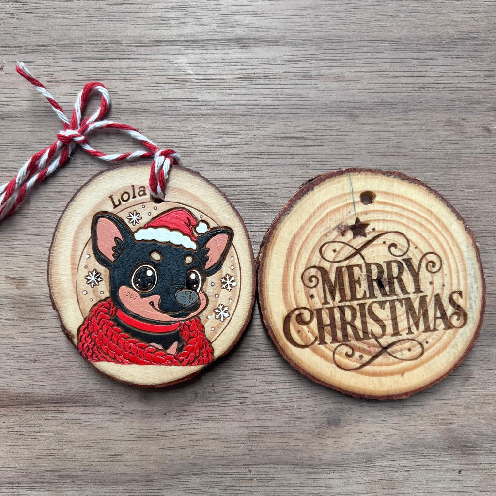 Disco corteccia di natale cane o gatto